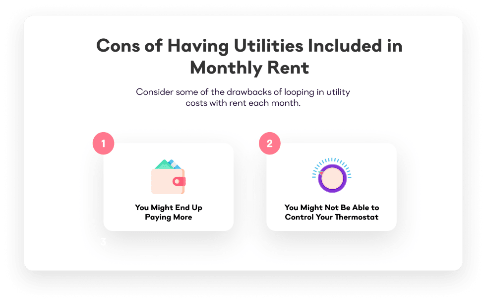 Cons of Having Utilities Included in Monthly Rent