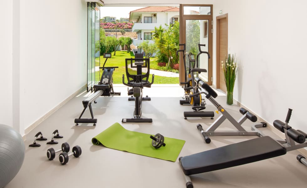 Modern apartment gym