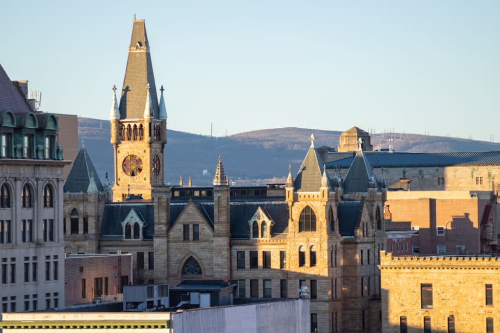 Scranton Municipal Building near Courthouse Square in Scranton, PA, April 6, 2019.