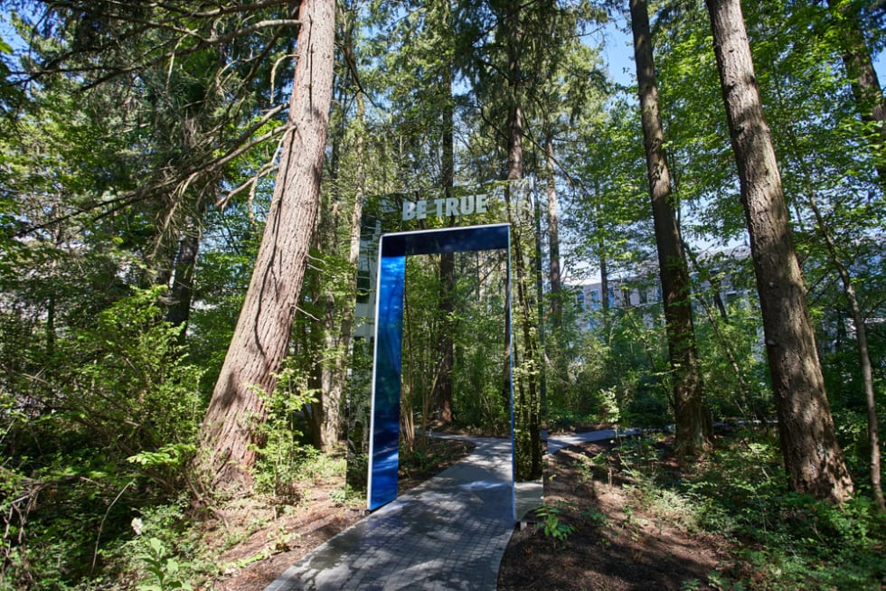 Nike "BE TRUE" Gate in Beaverton Forest