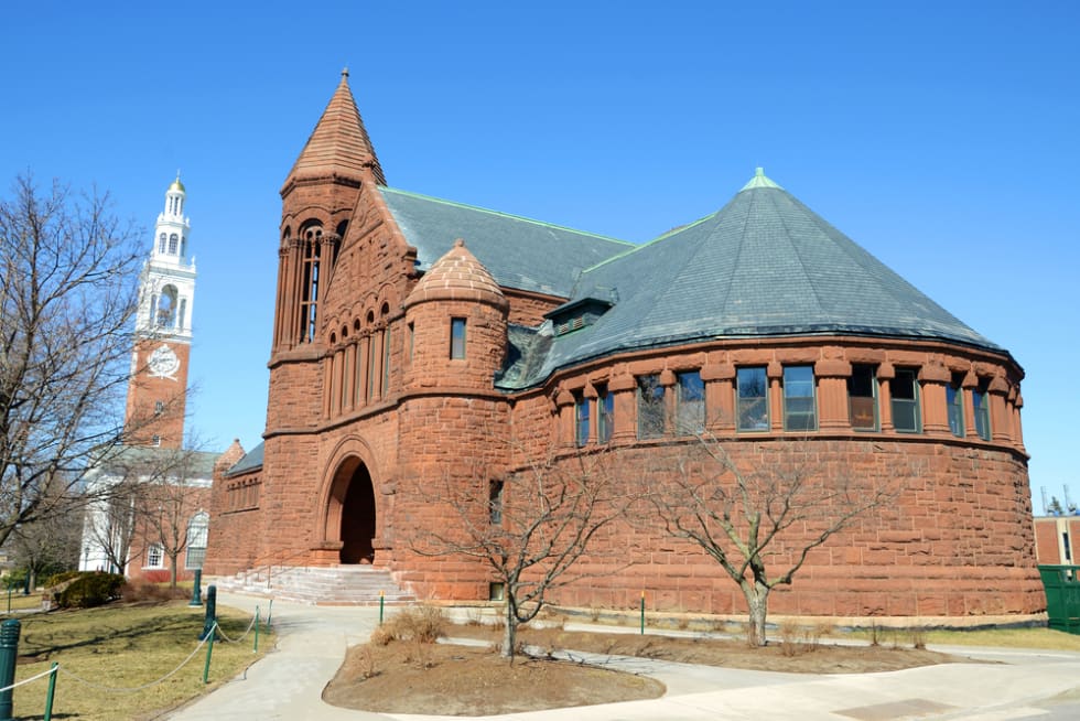 Billings Memorial Library in University of Vermont (UVM), Burlington, Vermont, USA