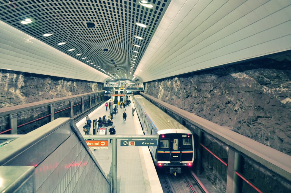 Marta - Metropolitan Atlanta Rapid Transit Authority - Underground train station in Atlanta Georgia - cost of living in atlanta