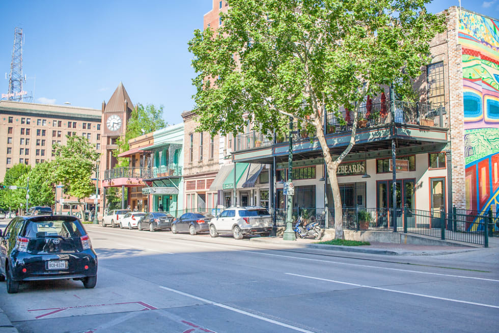 Houston, Texas: Historic buildings located in Market Square in downtown Houston