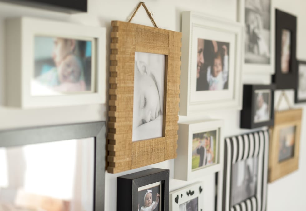 Framed family photos