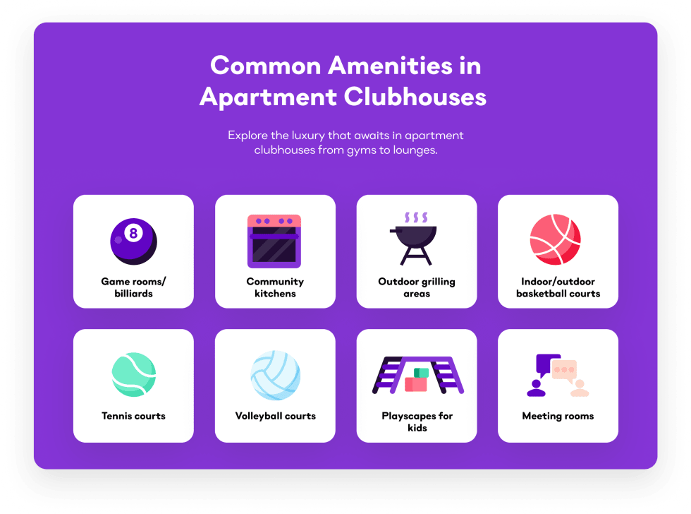 Common Amenities in Apartment Clubhouses