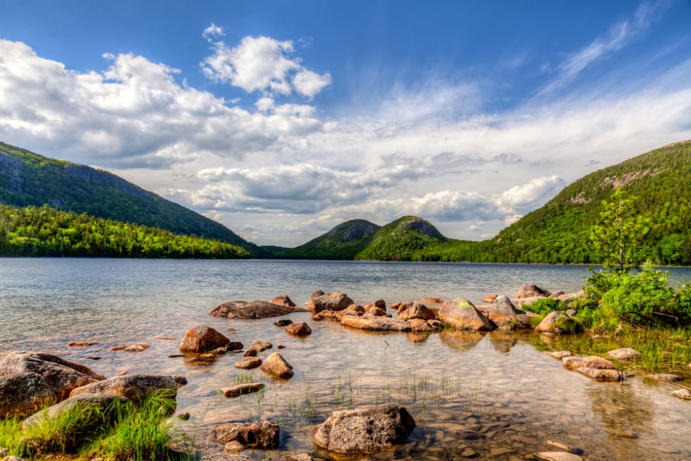 Jordan Pond in Acadia National Park in Maine