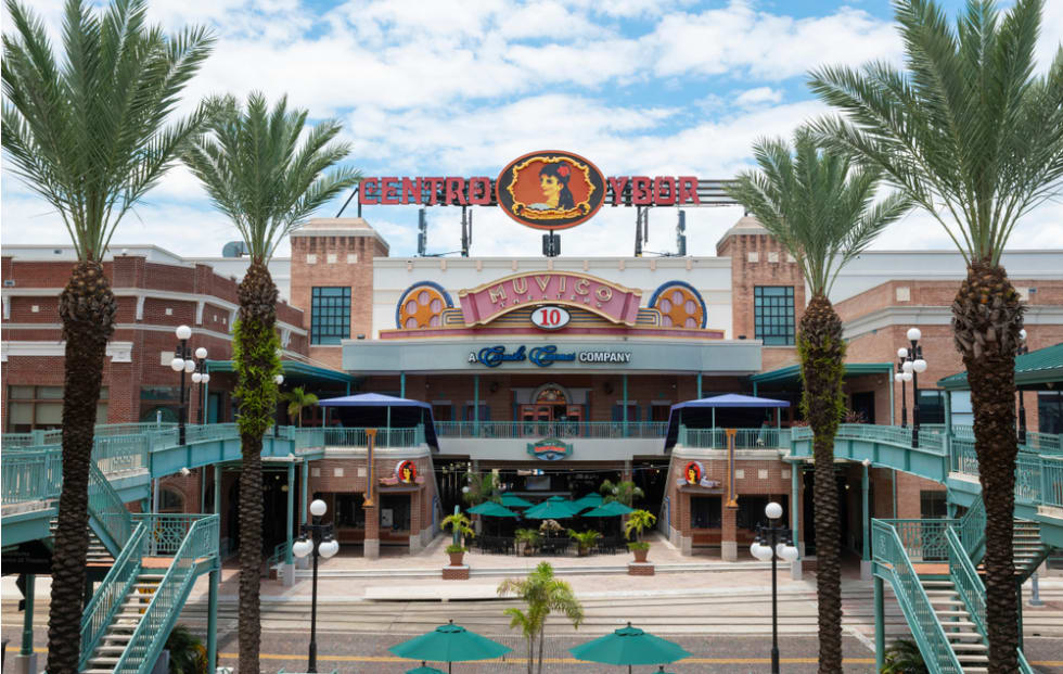 Looking around at the architecture in Tampa's historic Ybor City district. 