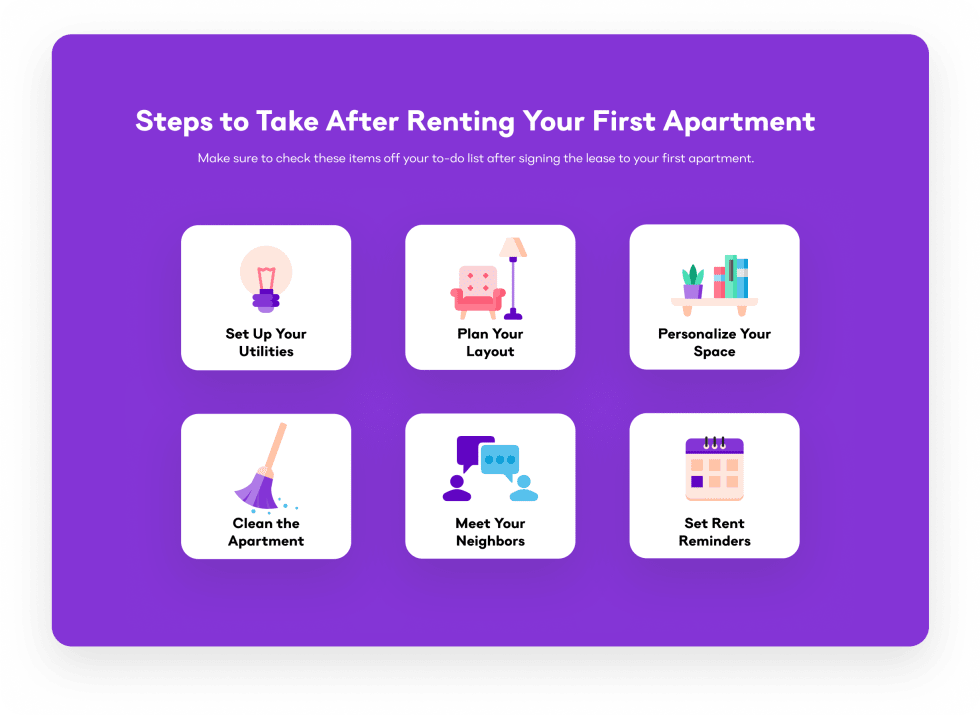 Steps to Take After Renting Your First Apartment
