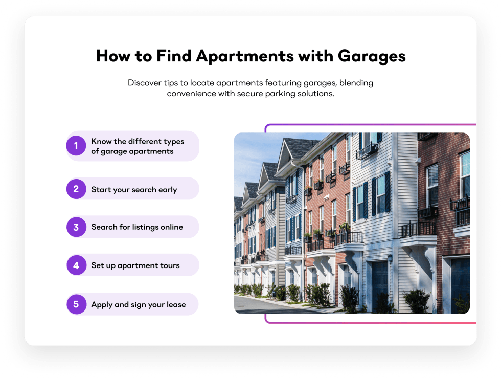 How to Find Apartments with Garages