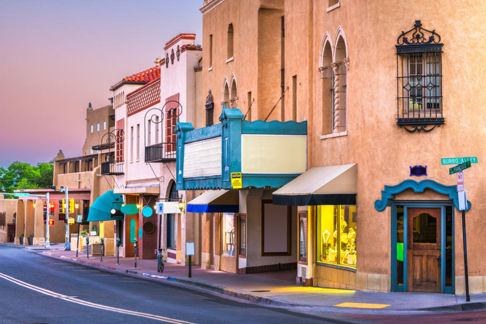 Santa Fe, New Mexico, USA streets 