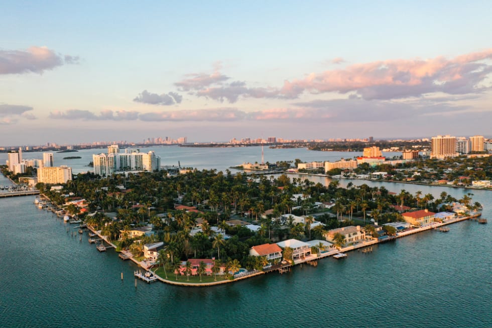 Miami Island North Bay Village Drone Photo