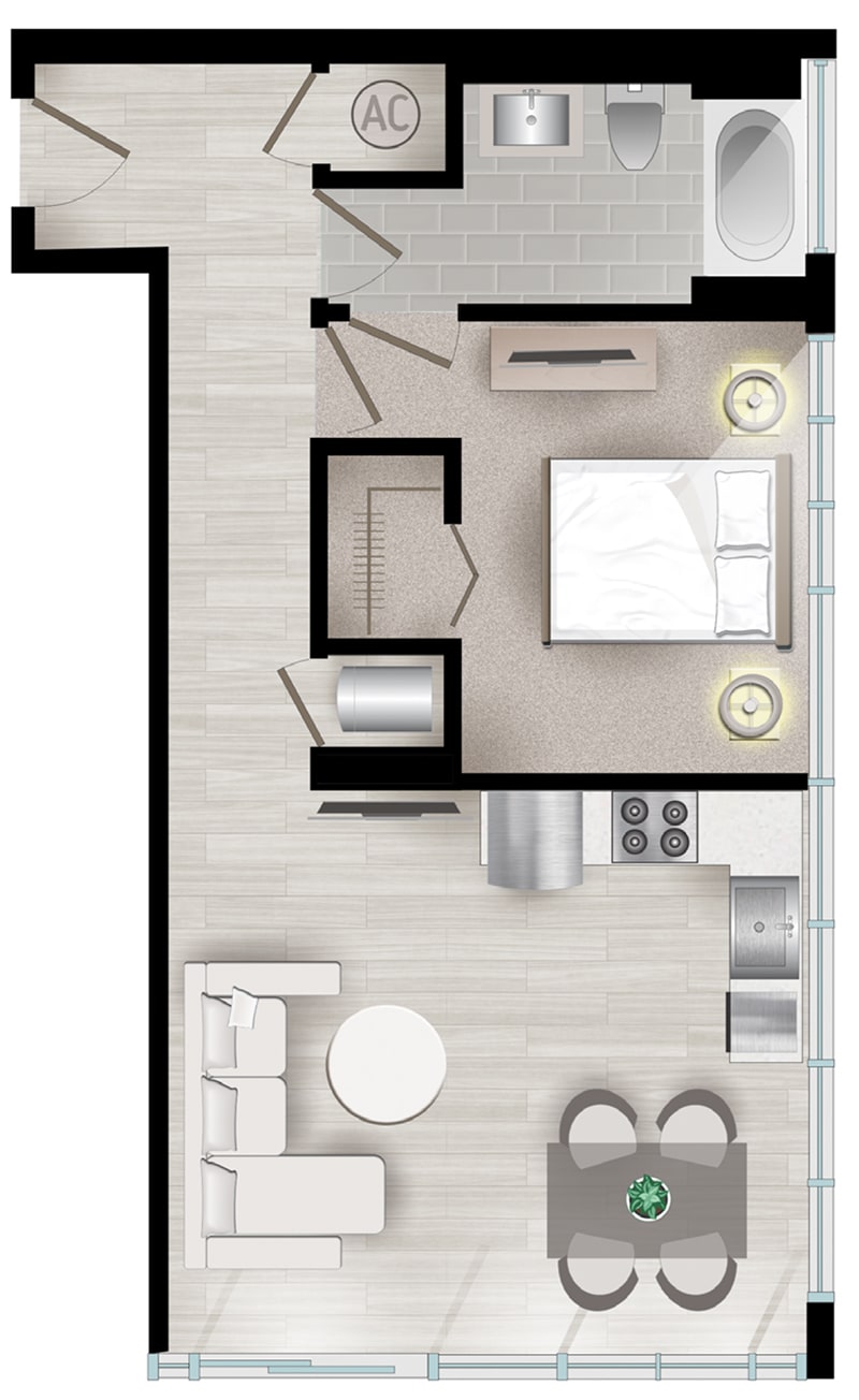 The Flats at City Place – 615