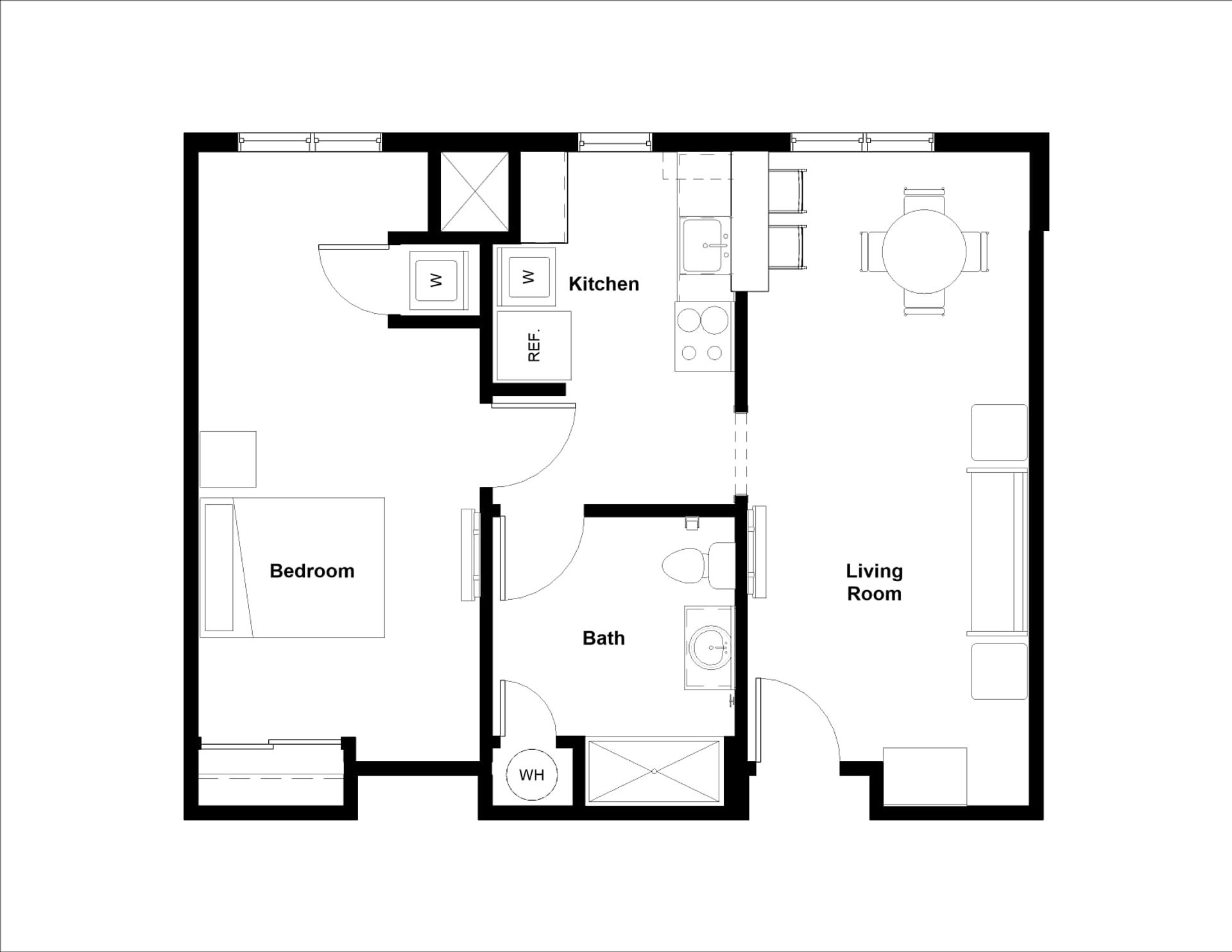 Waterfront Apartments – 1 bed, 1 bath, $1299