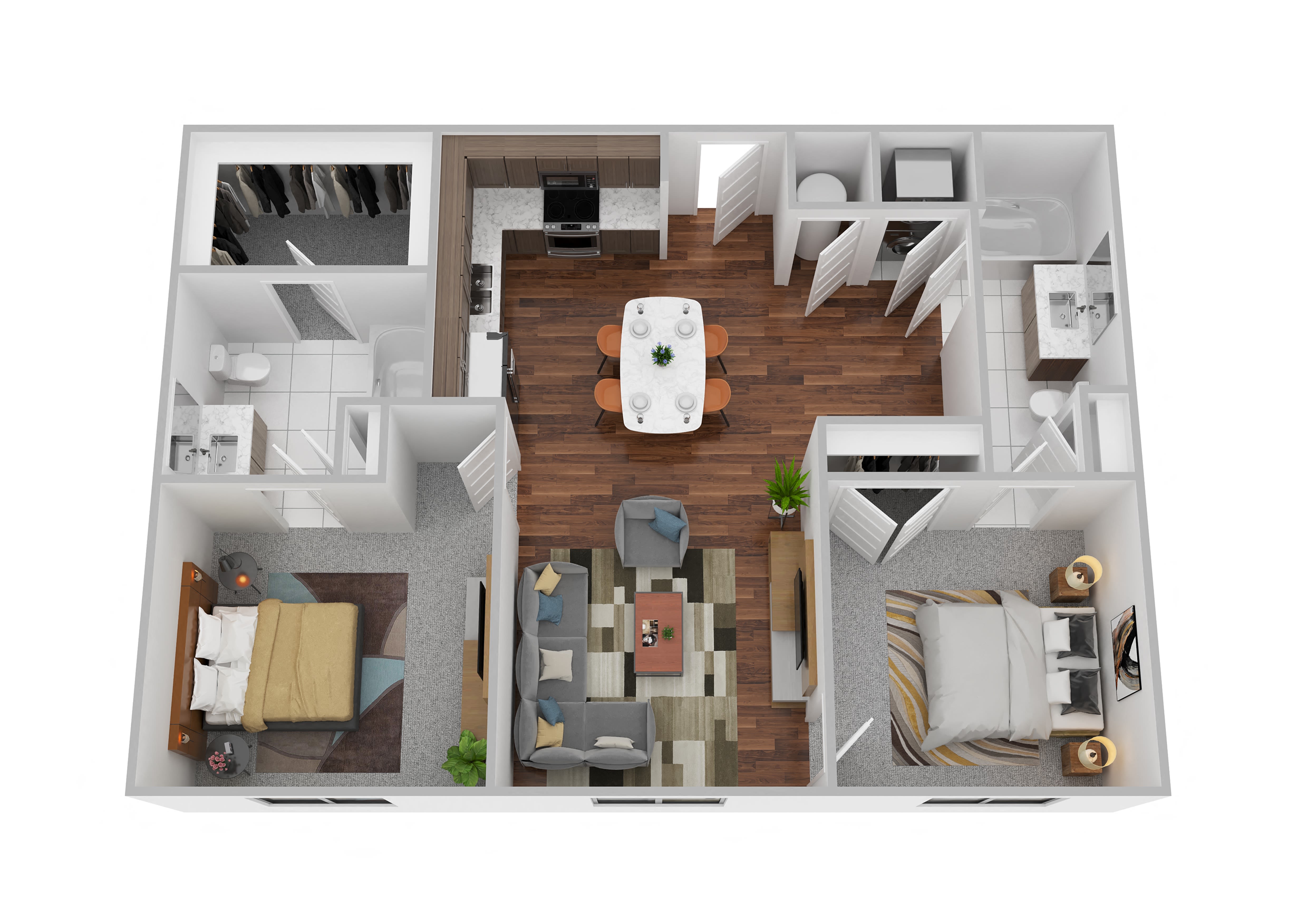 Lofts on Main – 2 beds, 2 baths, $1344