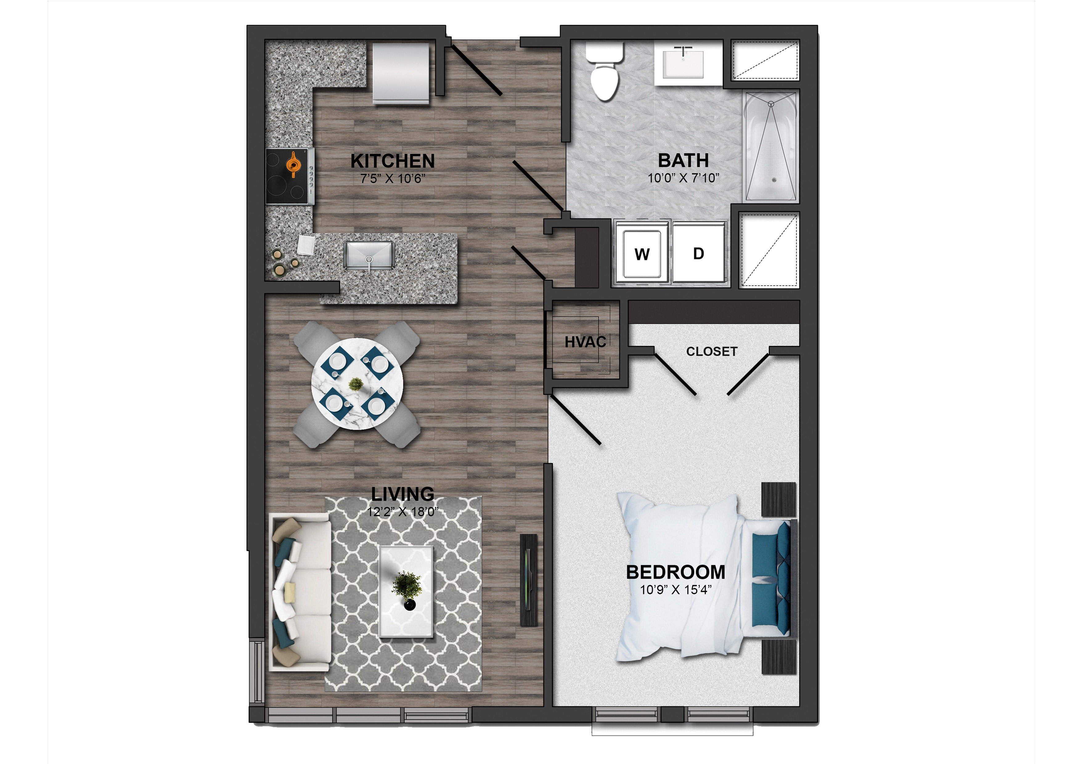 Maple View Flats – 1 Bed/1 Bath 60%-1K-1-HC (m254aa23)