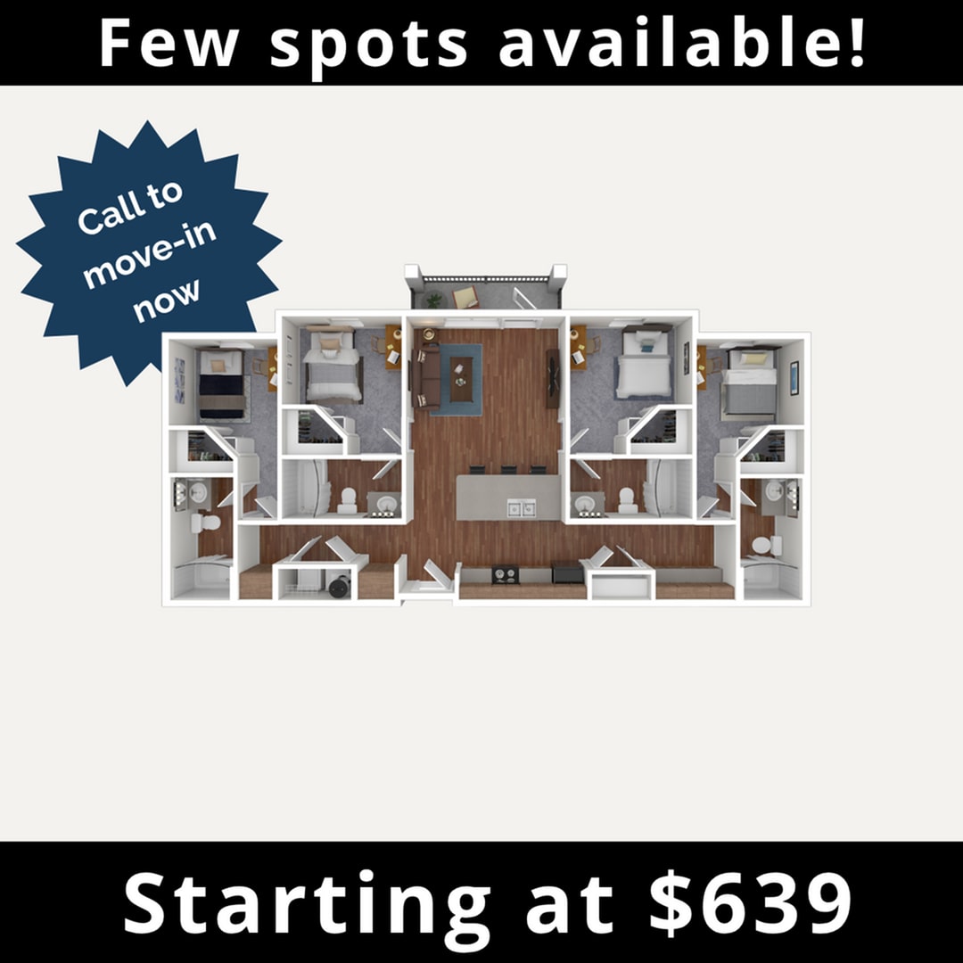 Mavericks Place – 4BR/4BA - w/ Balcony