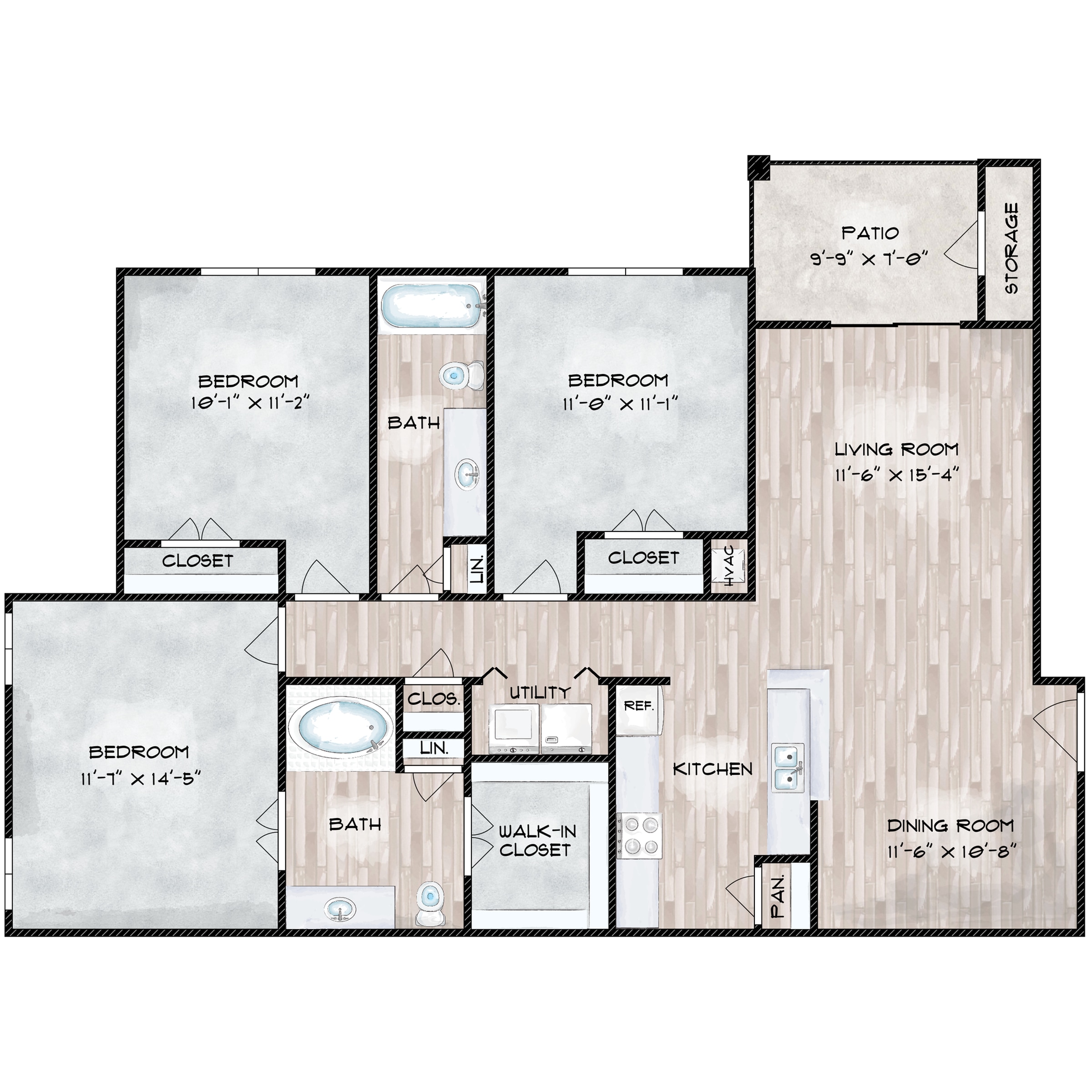 Walnut Grove – 3 Bed, 2 Bath