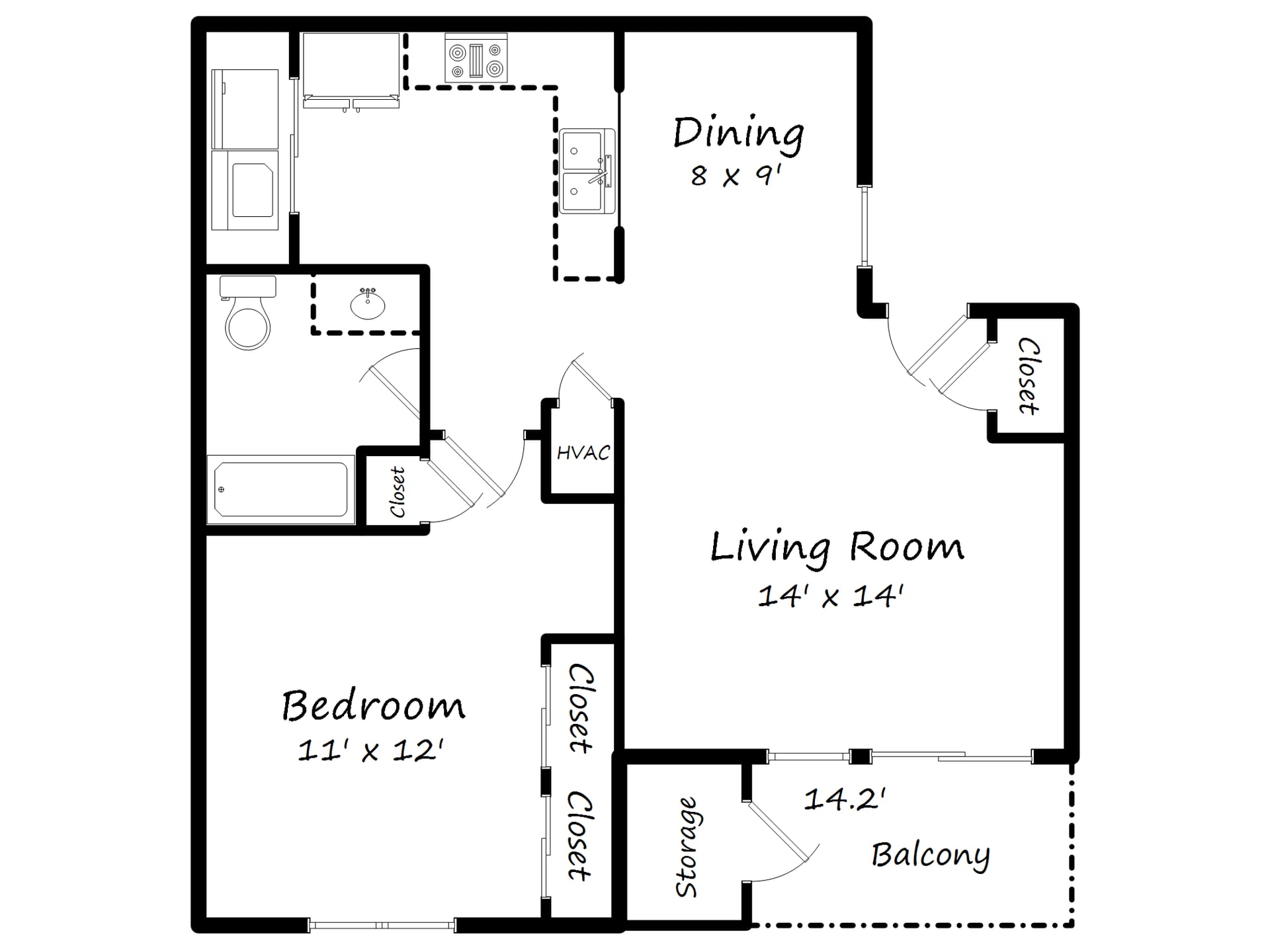 The Grove Apartments – 1 bed, 1 bath, $1175