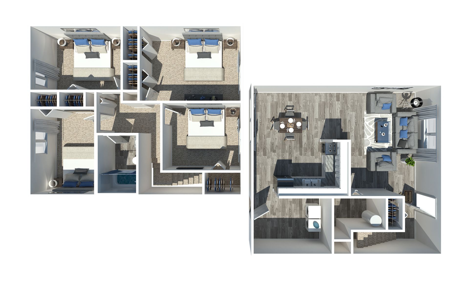 River Pointe Townhomes – 3 beds, 1 bath, $999