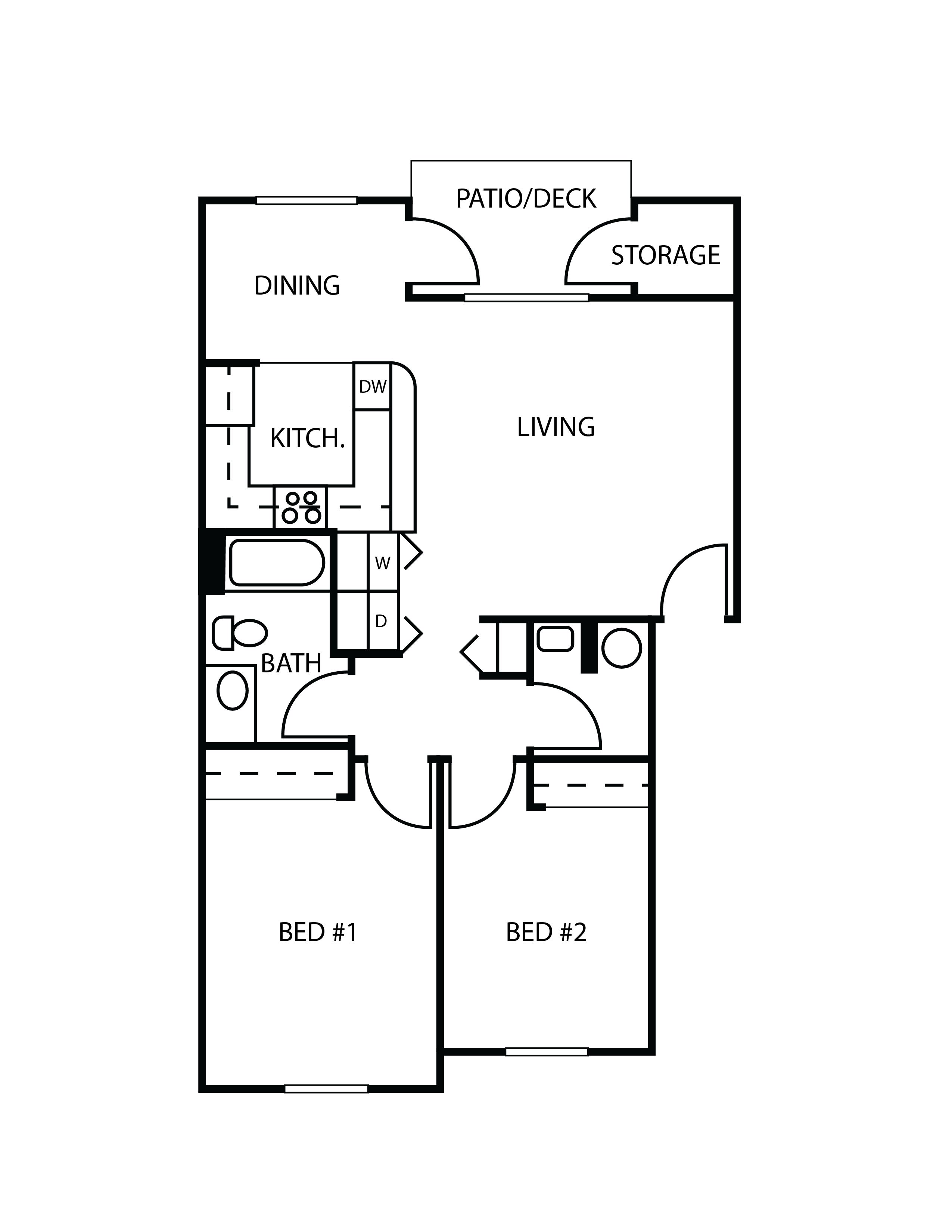 Washington Park – 2 Bedroom A (Affordable)