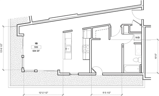 Rubix – 1 Bedroom B