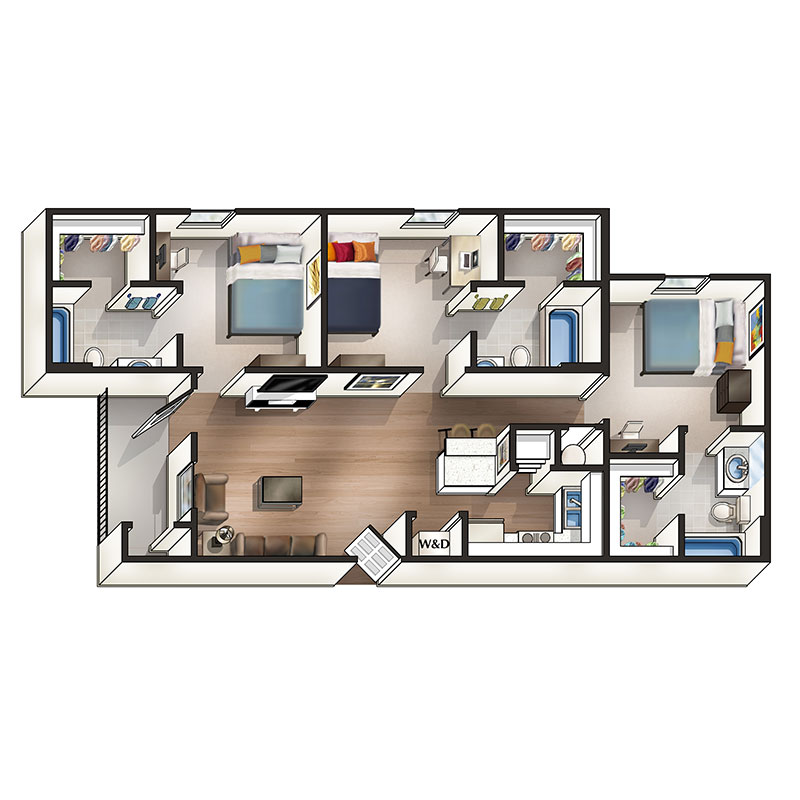 The Quarters Auburn – Private - Priced By Bed