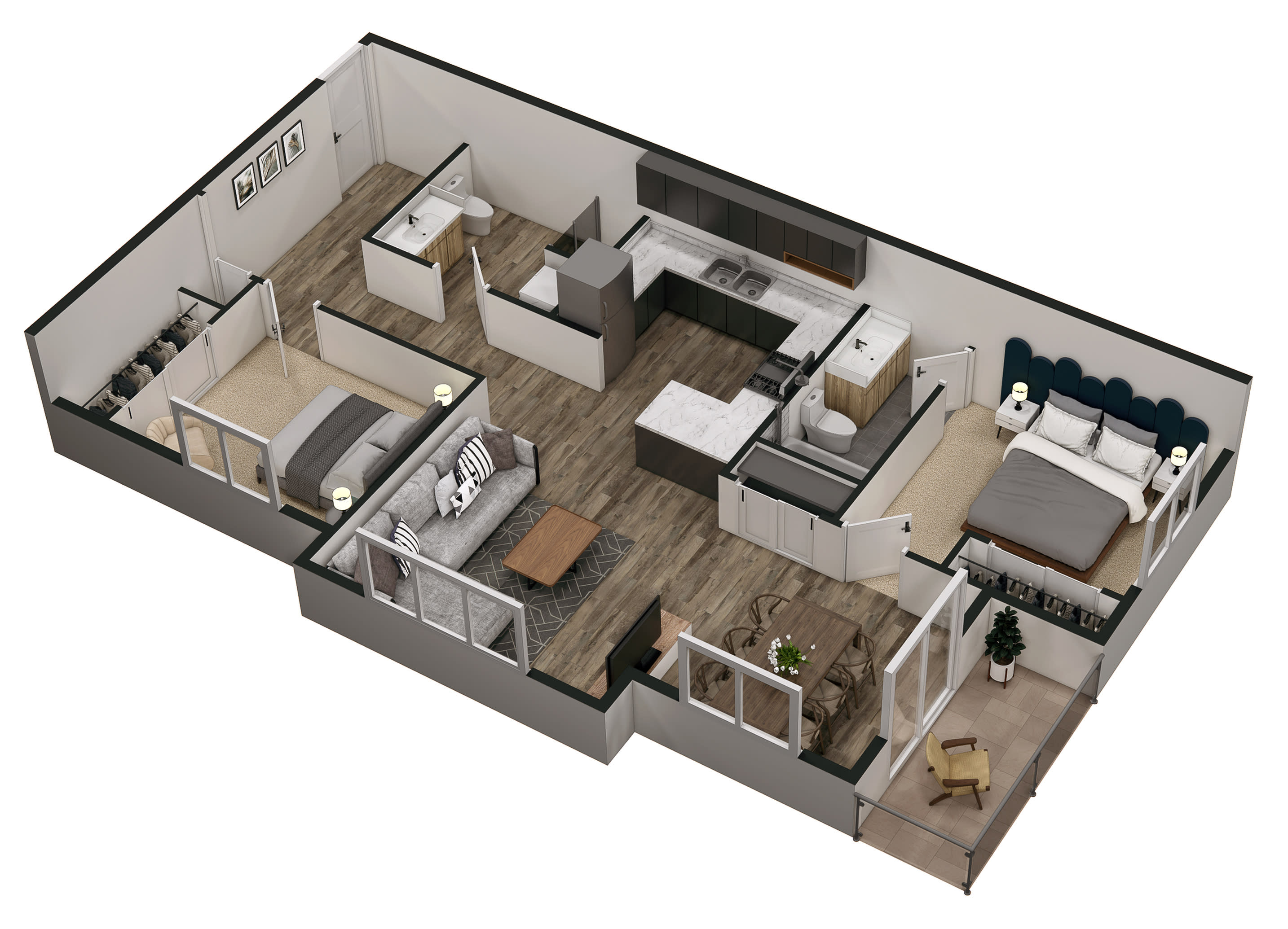 Alder Creek – 2 Bed 2 Bath