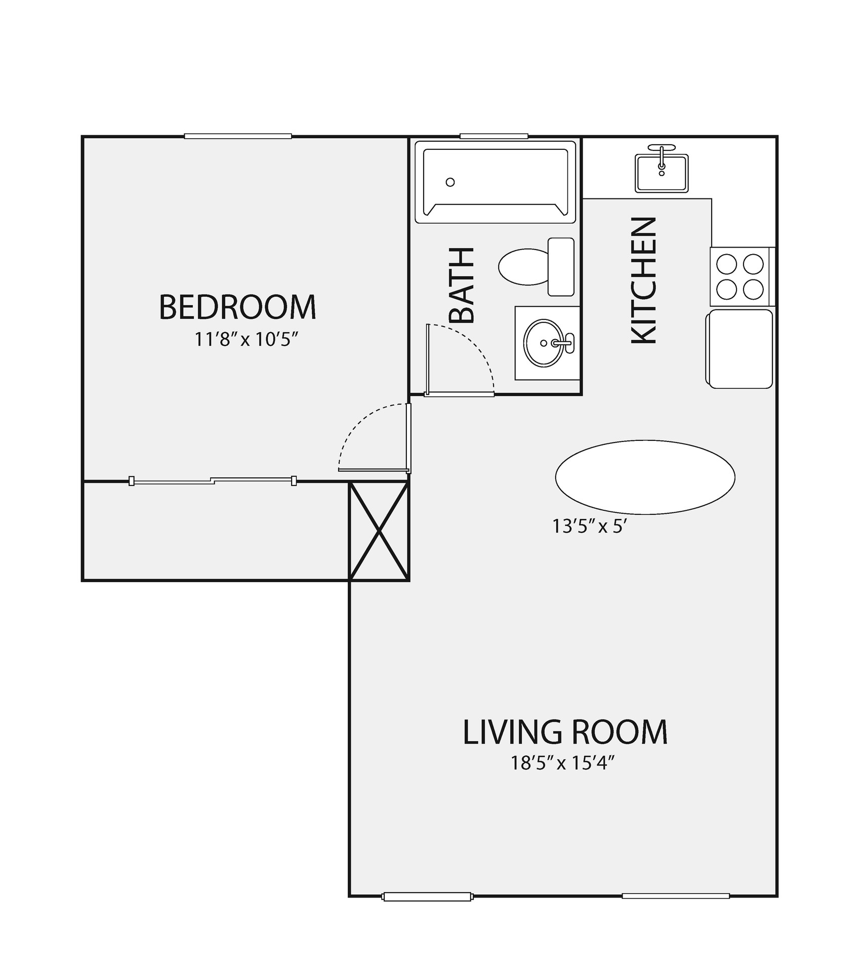 Antilles Apartments – 1 bed, 1 bath, $1449