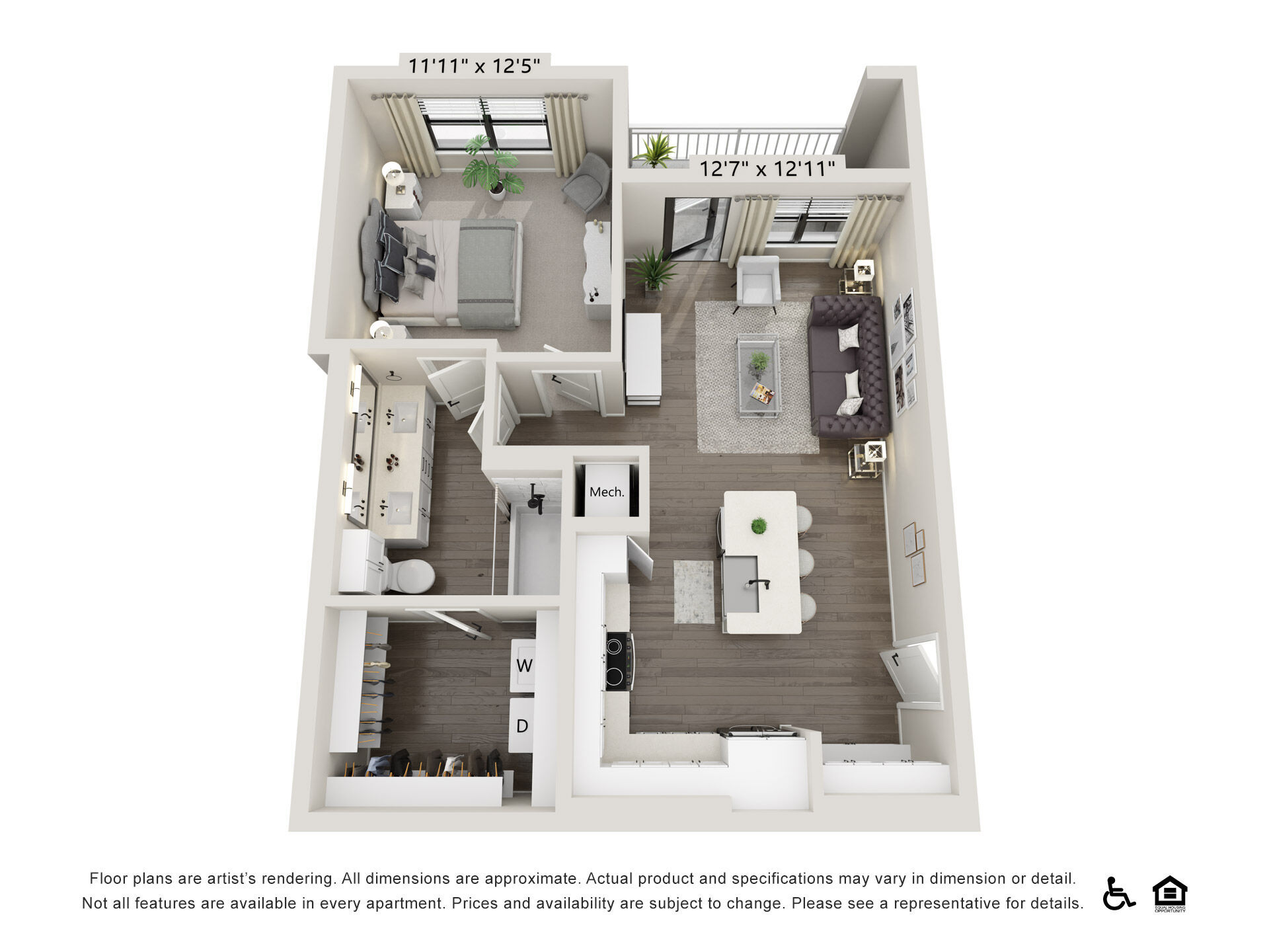 Lenox Grand West – 1 bed, 1 bath, $1522