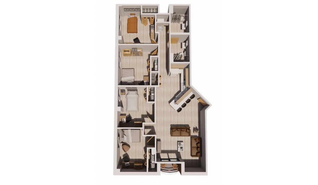 The Aberdeen Apartments Student Housing – Entire Unit - Priced By Bed