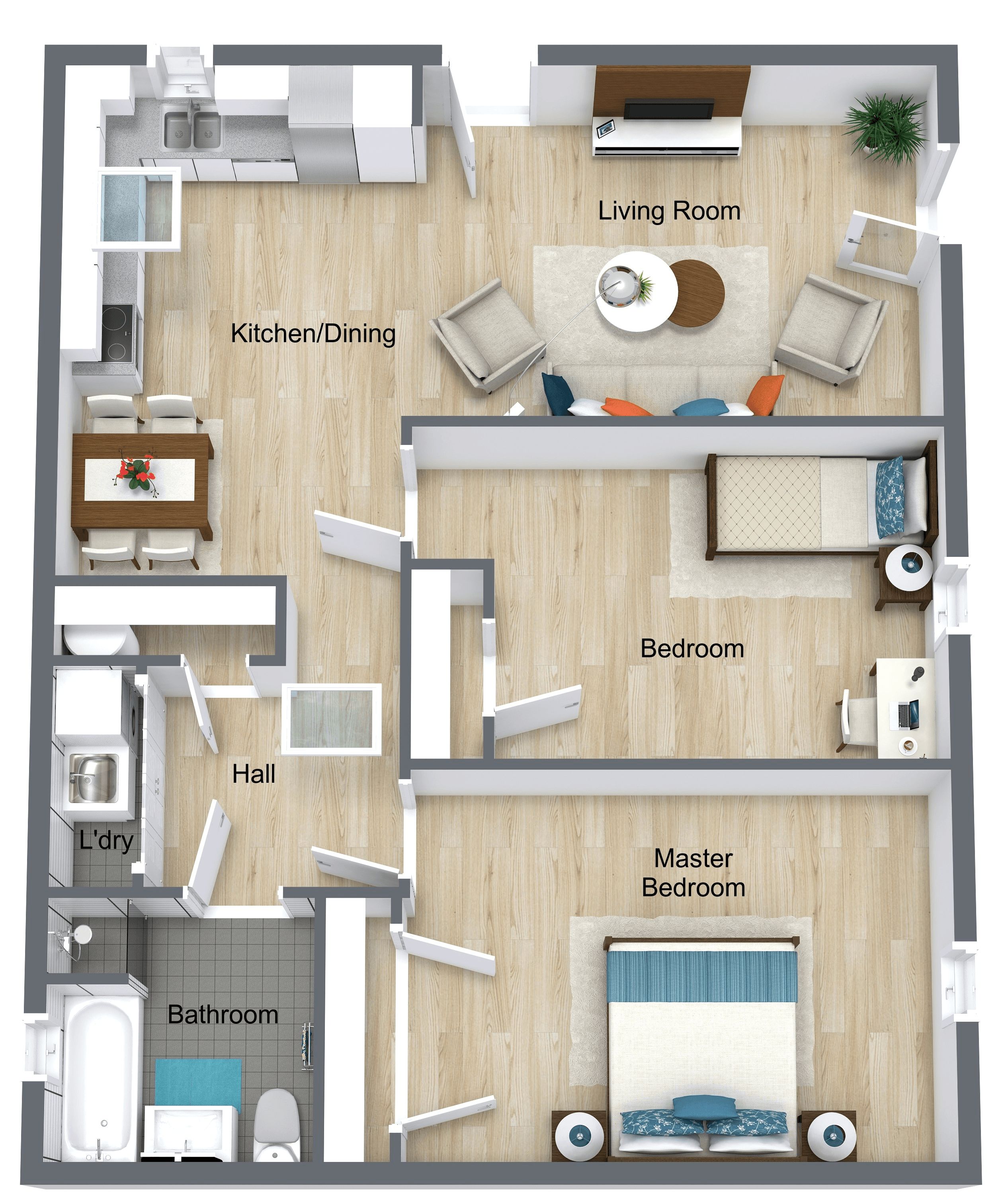 Manchester / Quail Hill – Manchester Two Bed, One Bath