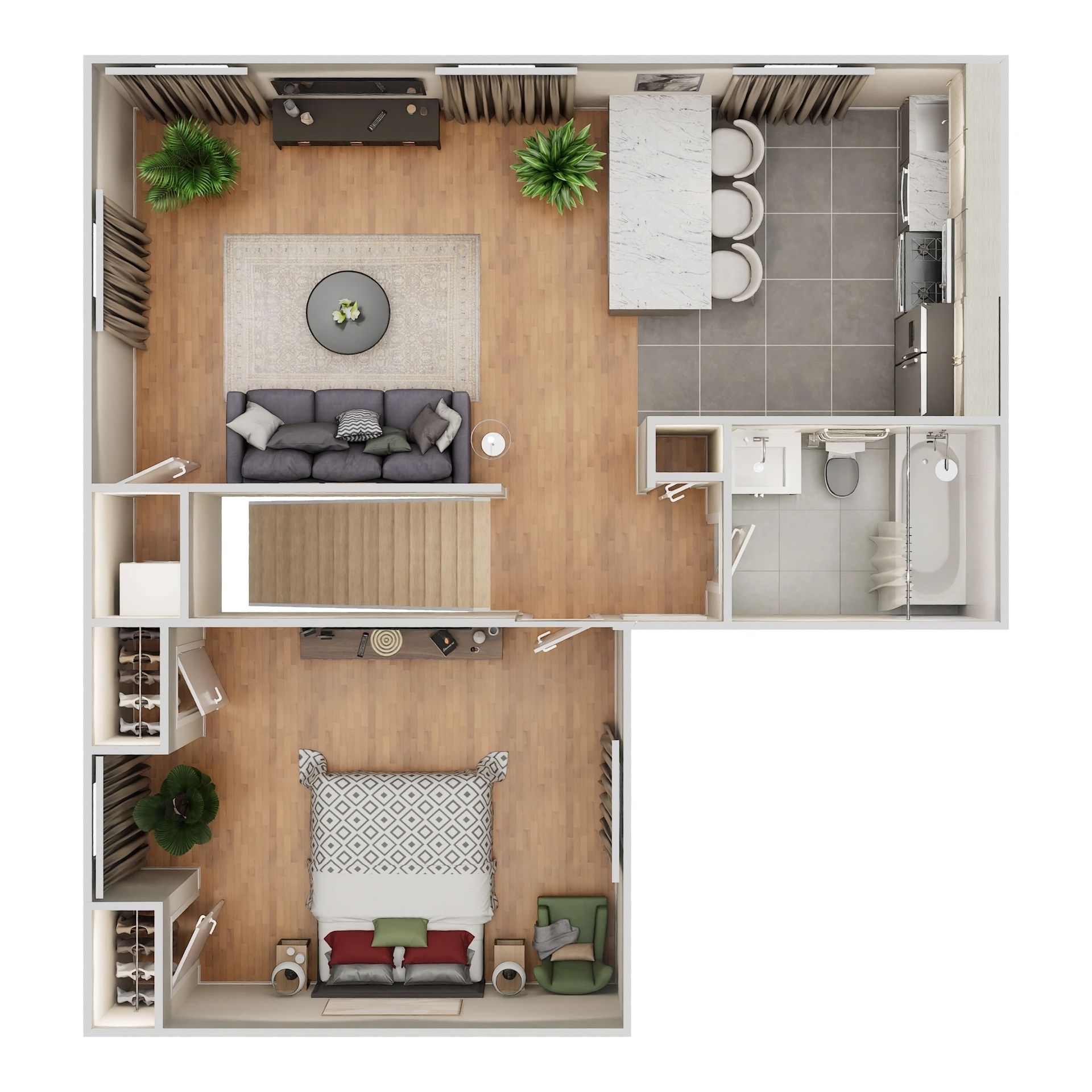 Lakeview Apartments – 1 bed, 1 bath, $2345