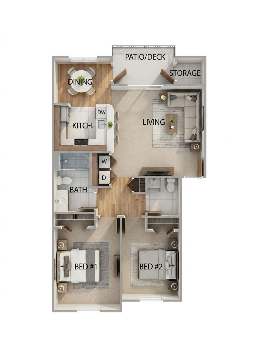 Washington Park – 2 Bed 1 Bath - Affordable