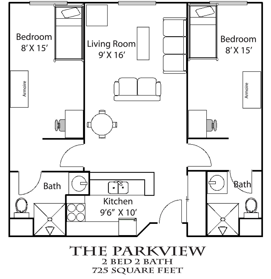 Bierman Place Student Housing – Parkview - By-the-bed