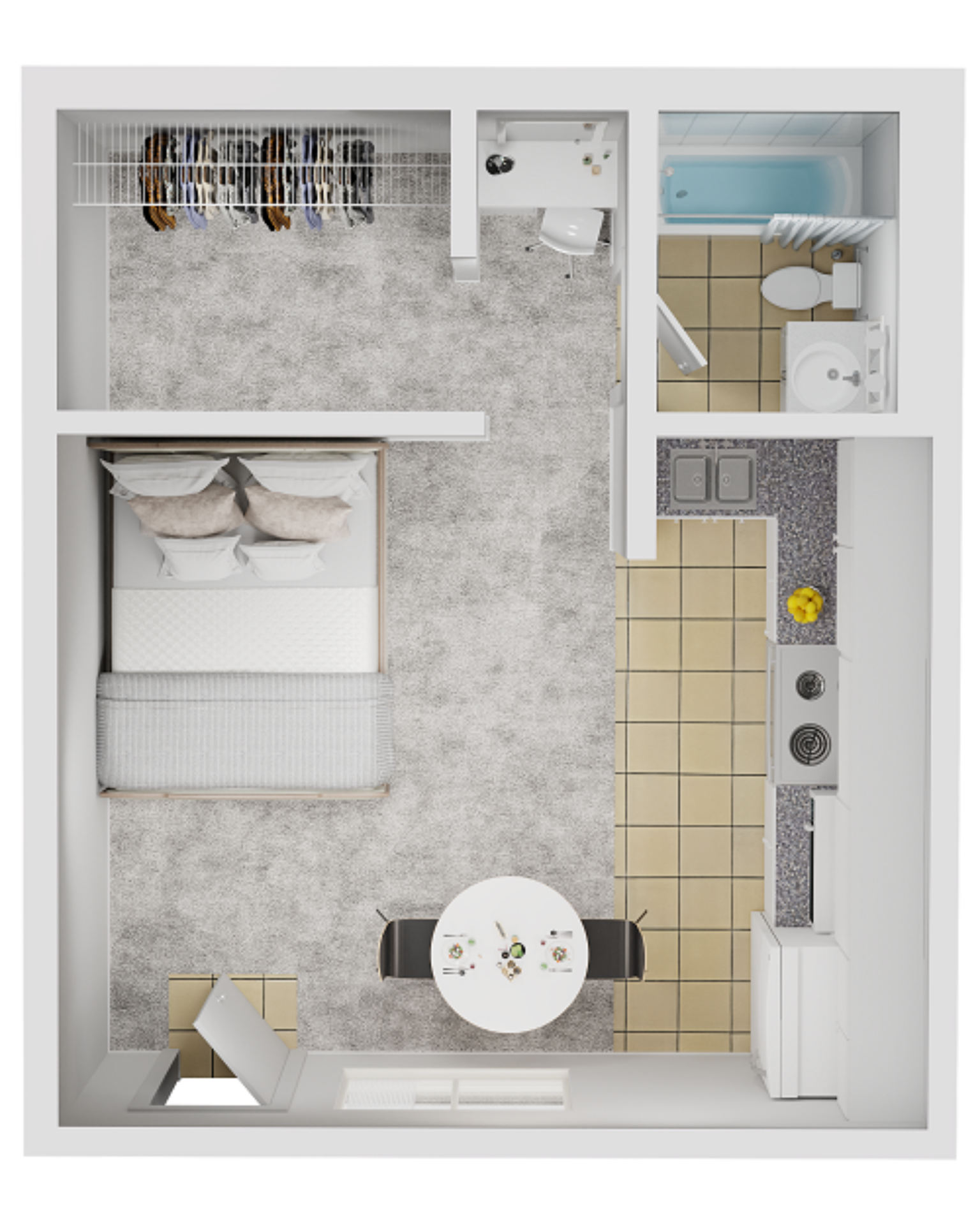 Katie Court Apartments – Studio, 1 bath, $725