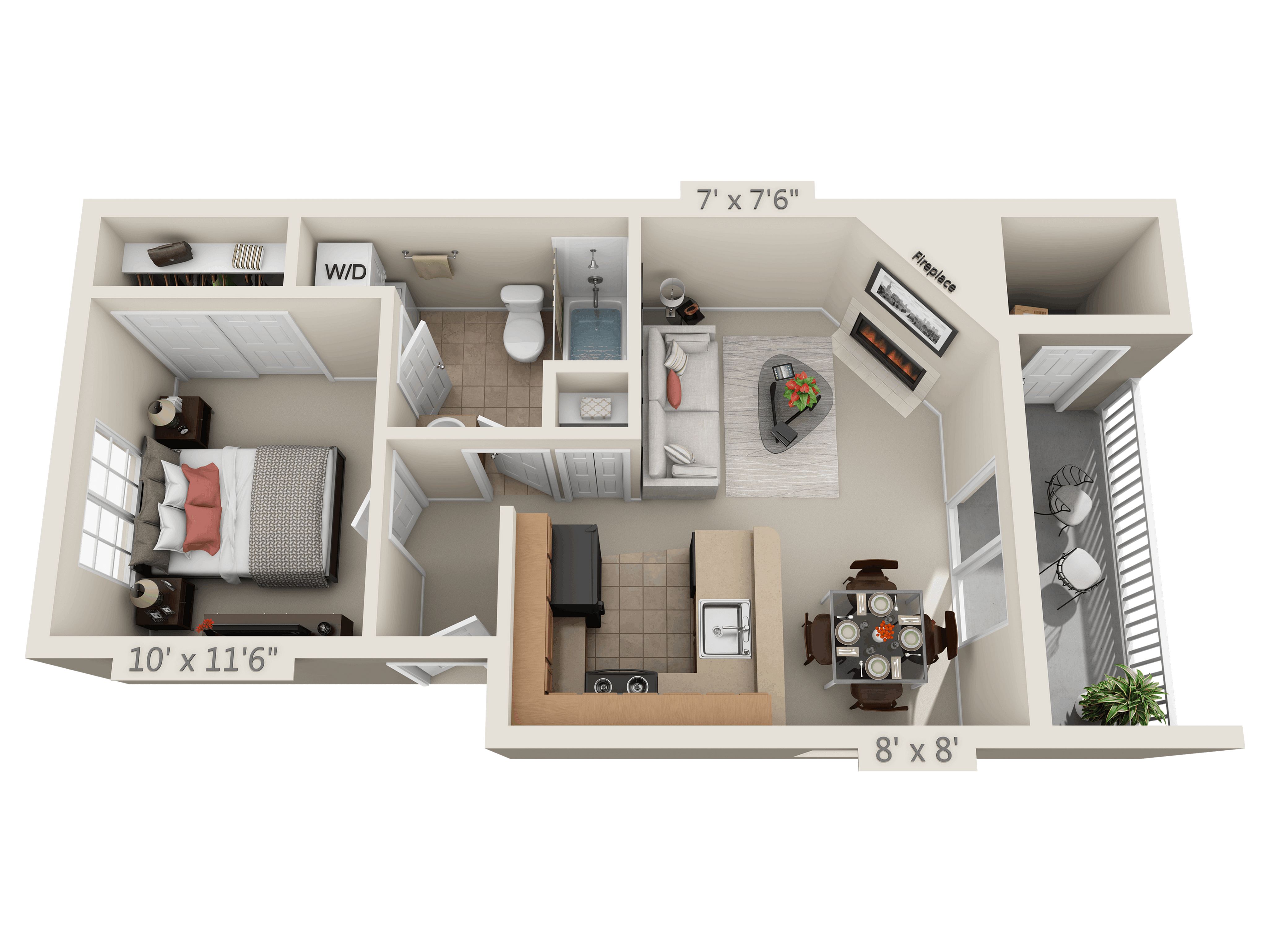 Waterford – 1 Bed, 1 Bath A