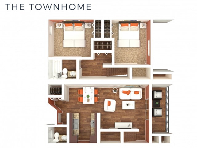 Heatherstone/Arcadia Square – 2 Bedroom Townhome