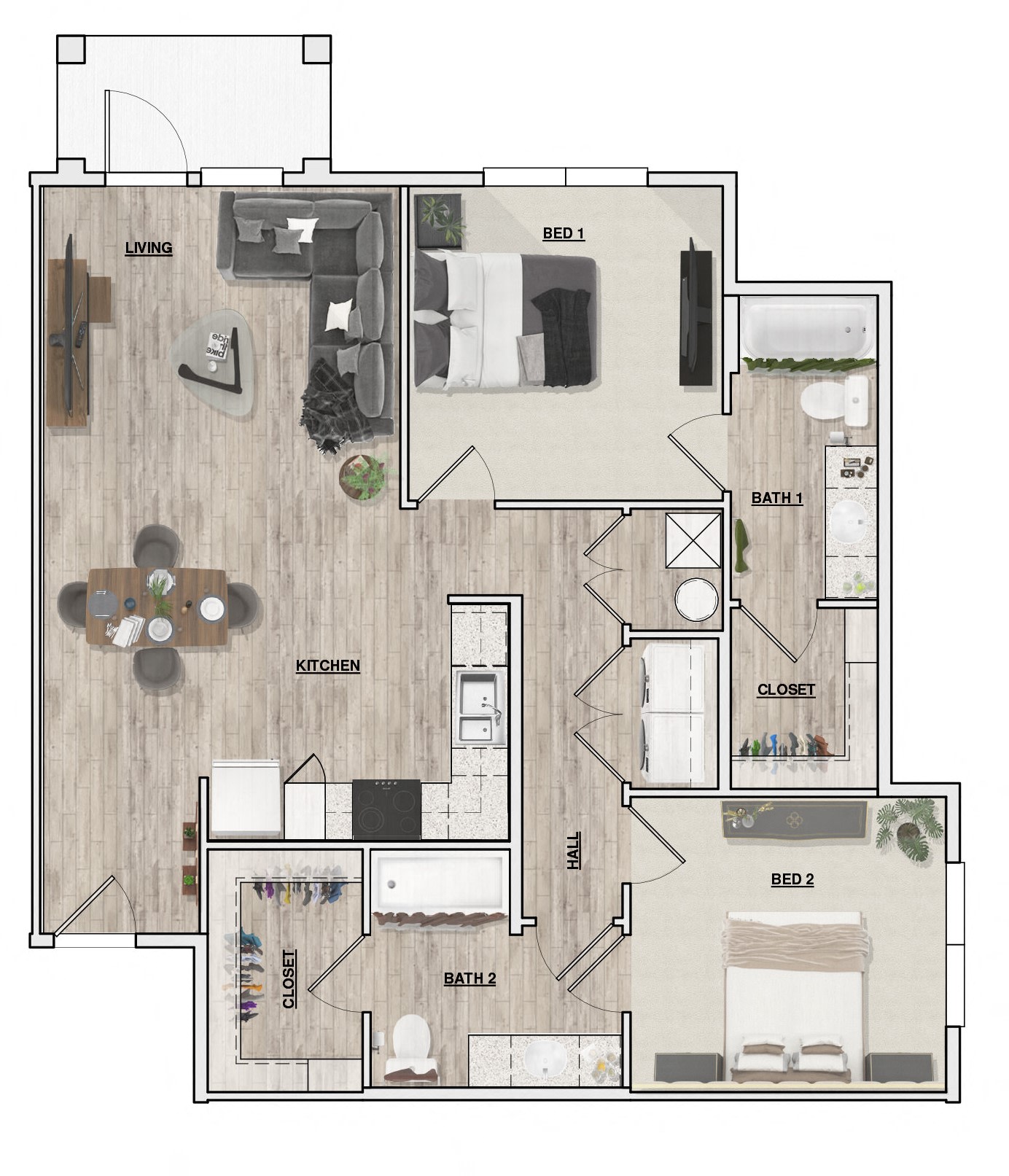 Madison Palms – 2 Bedroom 2 Bath