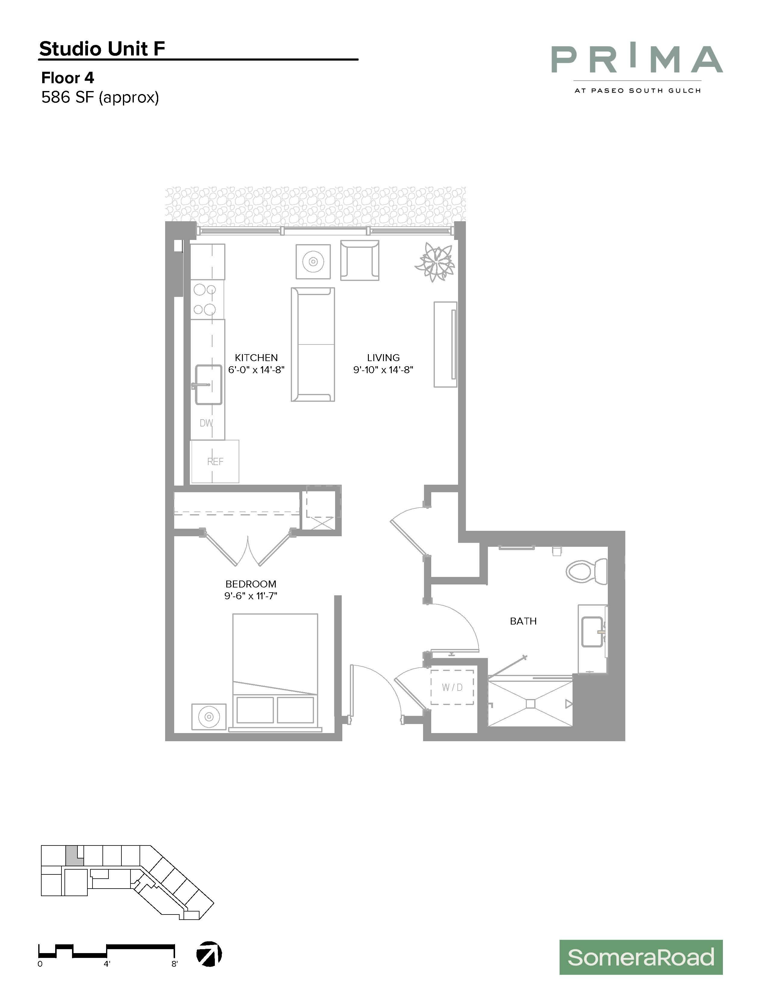 Prima at Paseo South Gulch – Studio, 1 bath, $1799