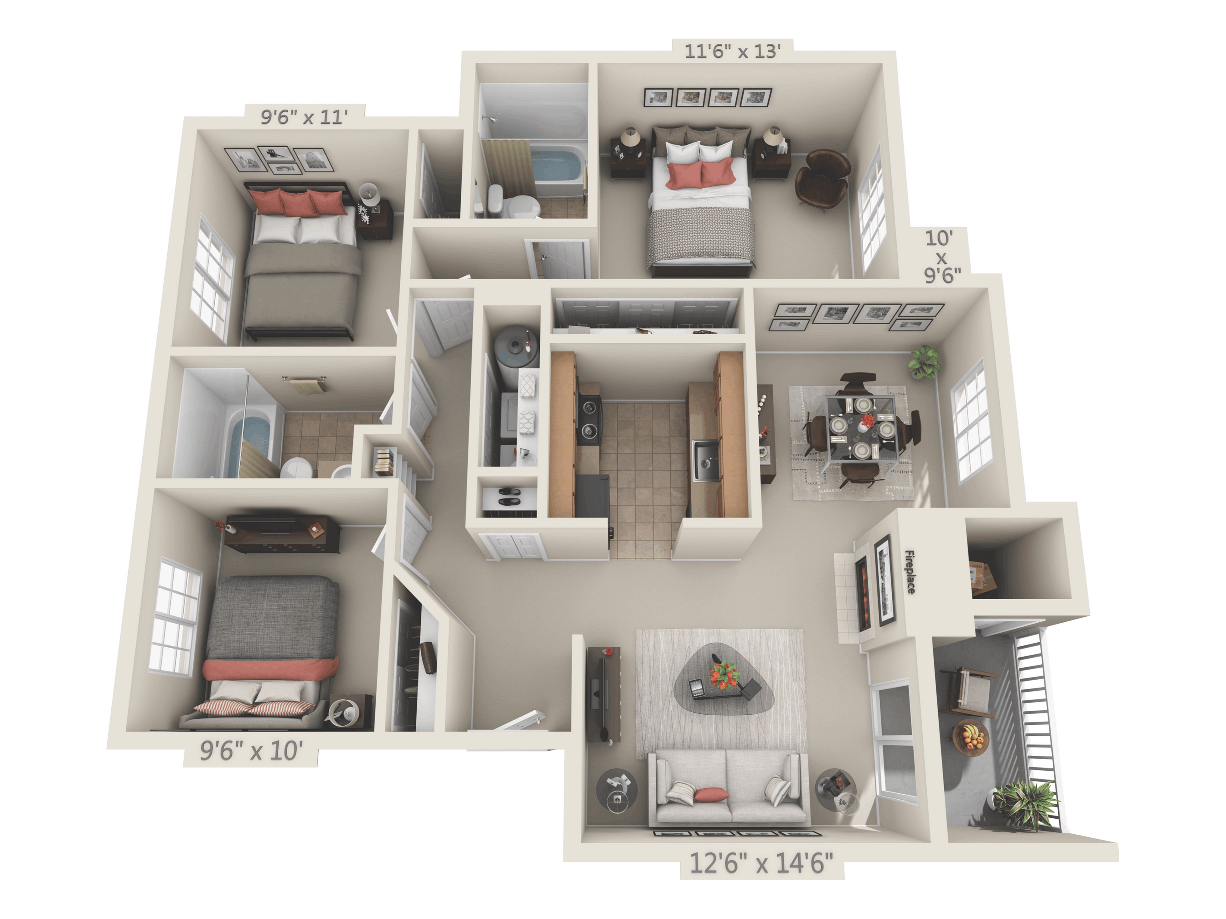 Waterford – 3 Bed, 2 Bath B