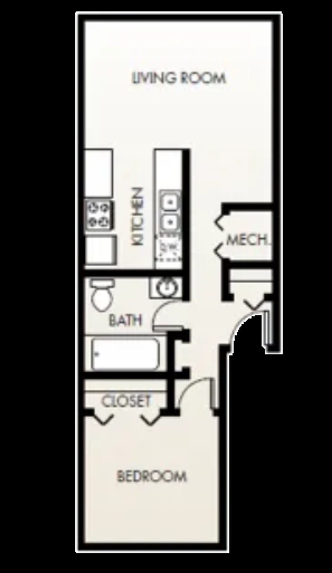 Summit Creek II – 1 bed, 1 bath, $1051