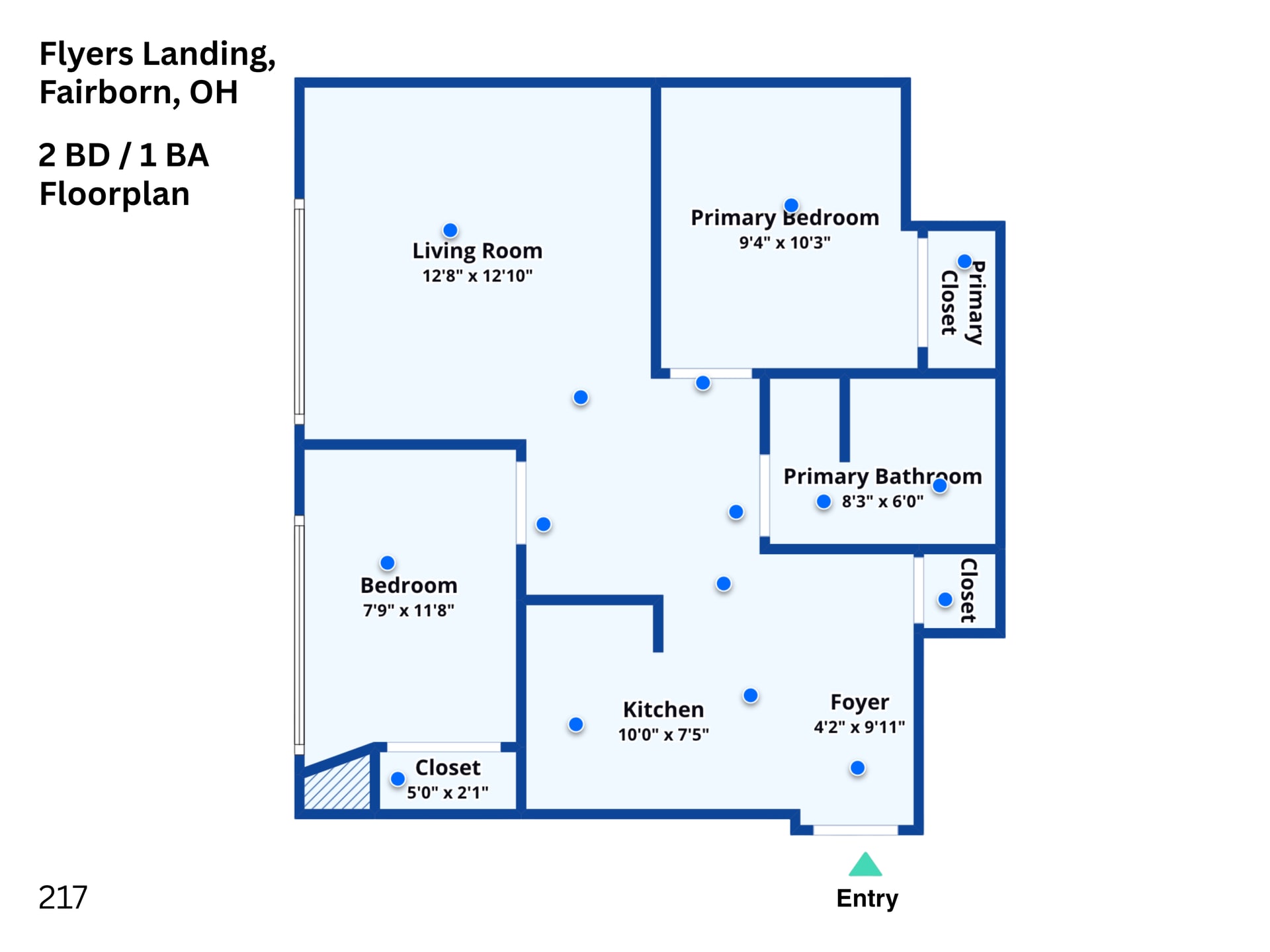 Affordable, Spacious Living at Flyers Landing, Fairborn – Flyers Landing: 2 BD / 1 BA (60%)