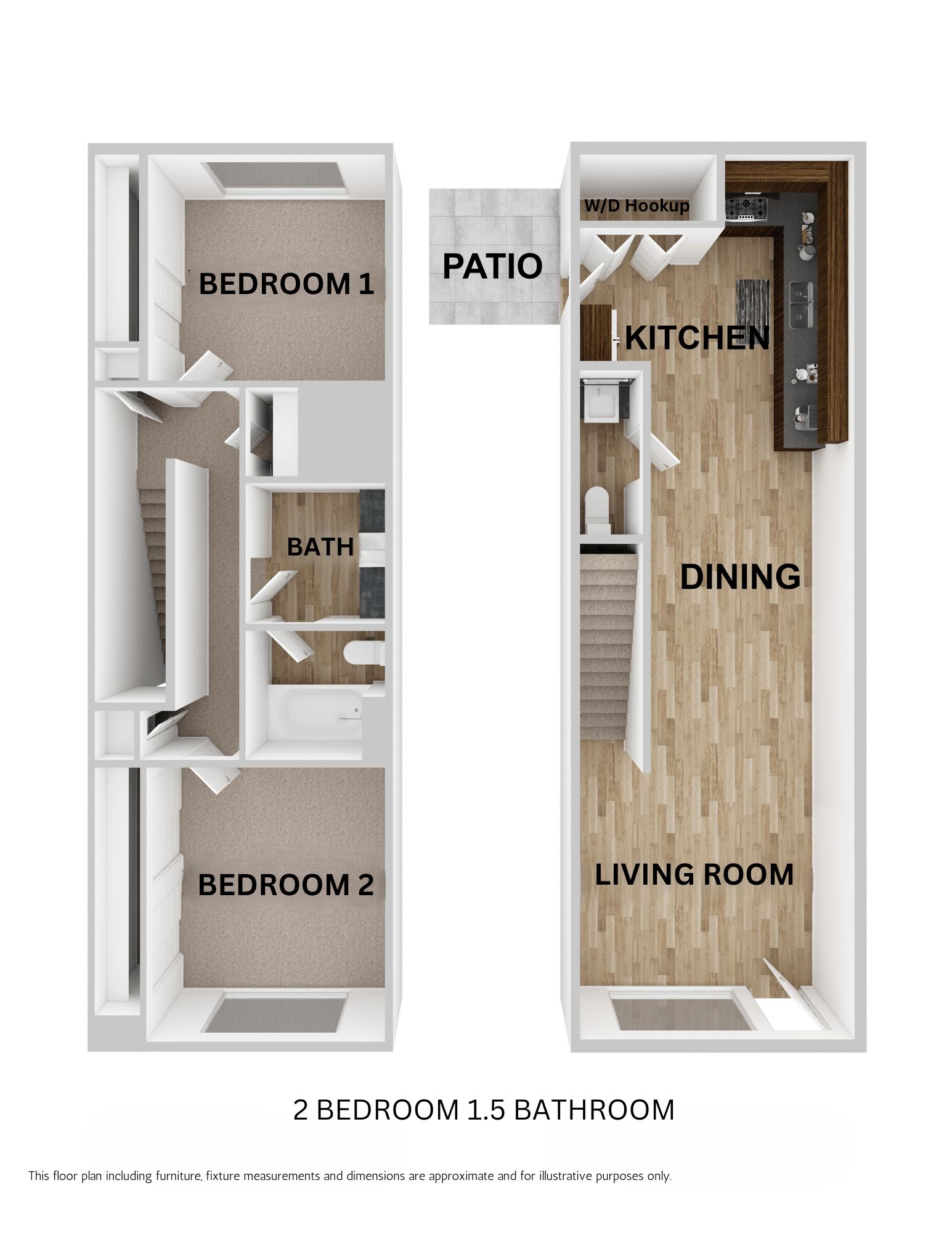 Chesapeake Bay – Two Bedroom, One and a Half Bathroom