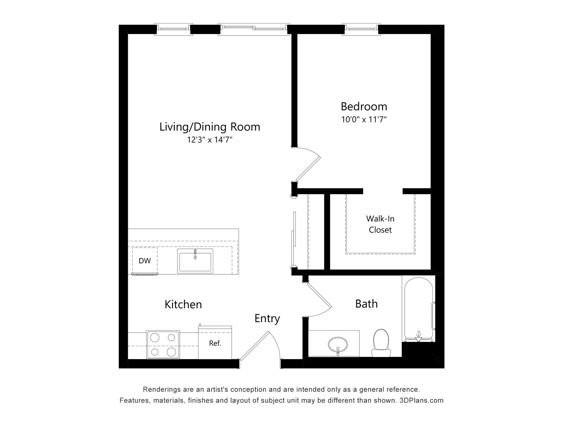 Athene Senior Living – 1 Bedroom, 1 Bathroom 40%