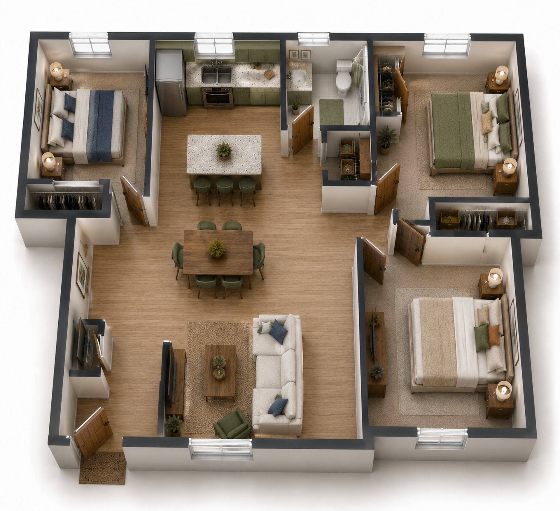 Lofts at Rivers Edge – 3 beds, 1 bath, $2600