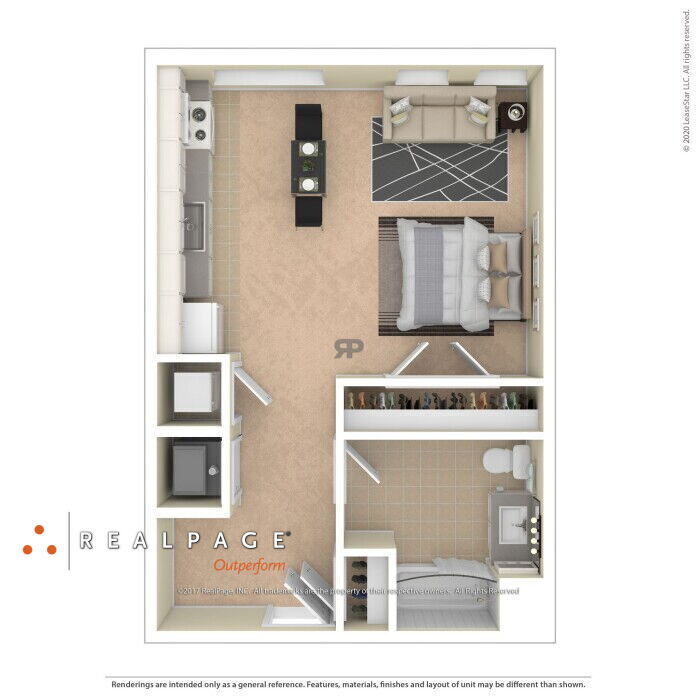 South Capitol Apartments – Studio, 1 bath, $972