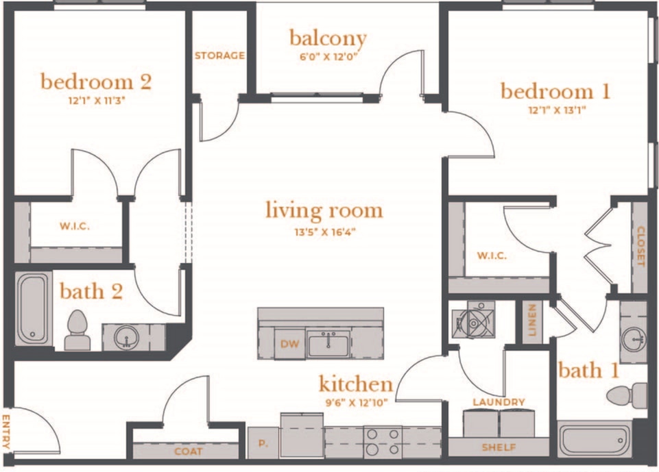 Valera Riverside – 2 Bed, 2 Bath B (80% Income Restricted)