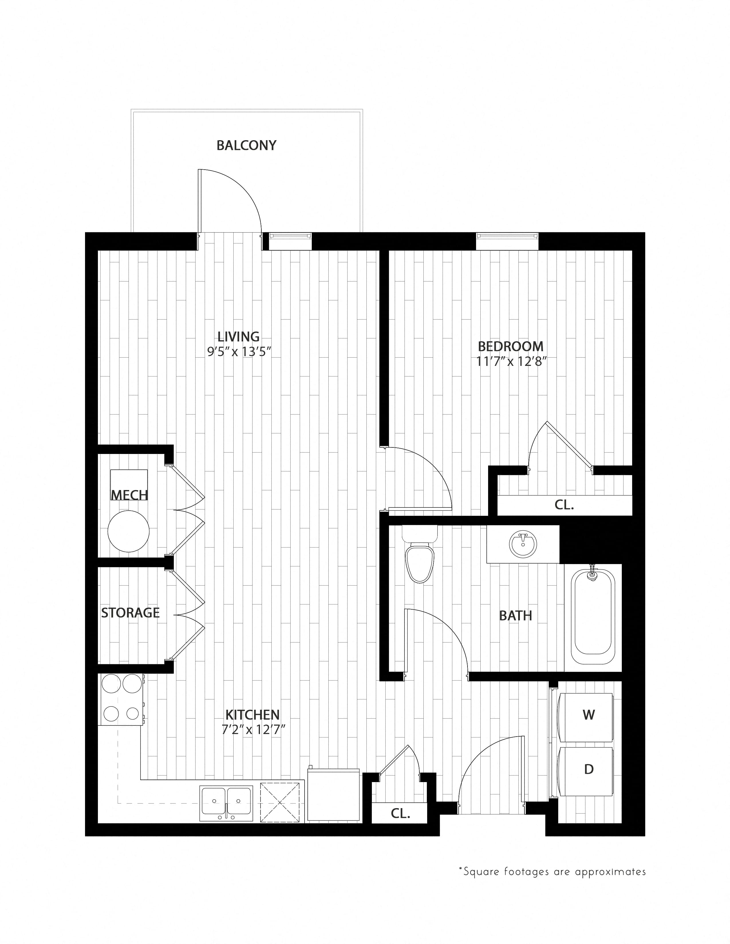 Union at Purple Heart Trail – 1 Bed 1 Bath