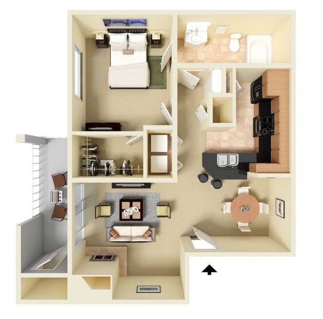 Presley Oaks – 1 bed, 1 bath, $1254