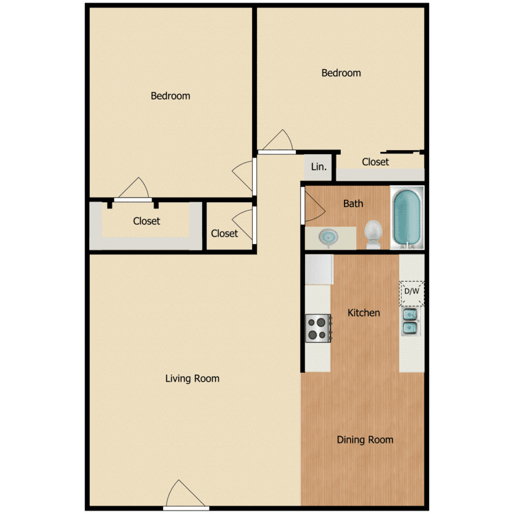 Belinda Apartment Homes – 2 Bed 1 Bath